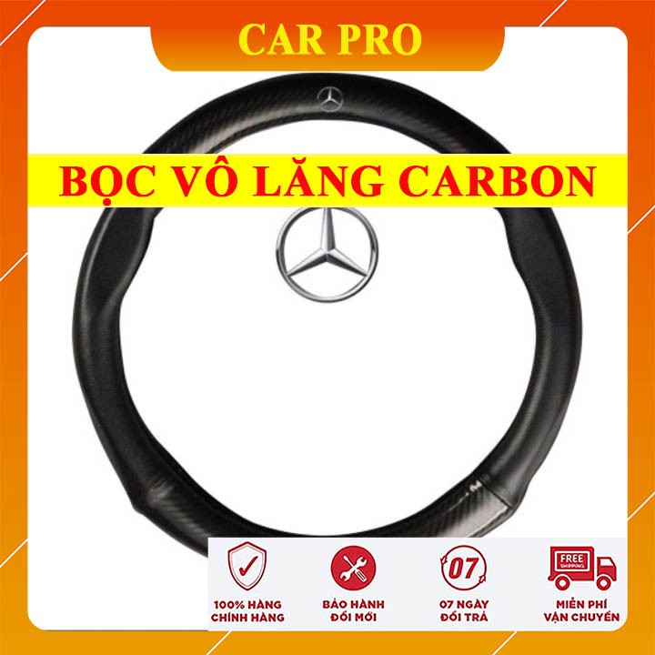 Bọc vô lăng Carbon, chống trơn, chống trượt, đủ xe - CAR PRO