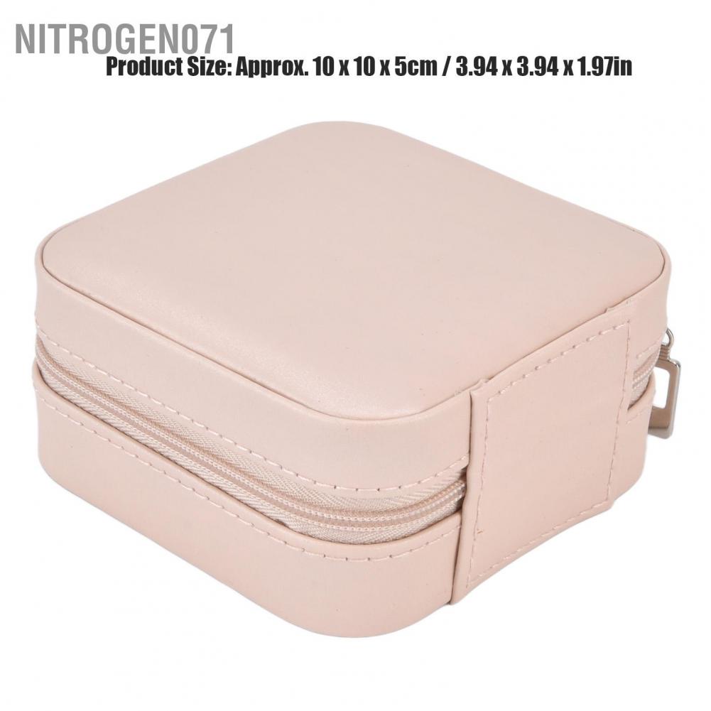 Nitrogen071 Hộp đựng đồ trang sức nhẫn khuyên tai dây chuyền hộp đựng sắp xếp phụ kiện trang sức chống oxy hóa  Hộp đựng đồ trang sức bằng da Dung lượng lớn Di động cho vòng cổ bông tai