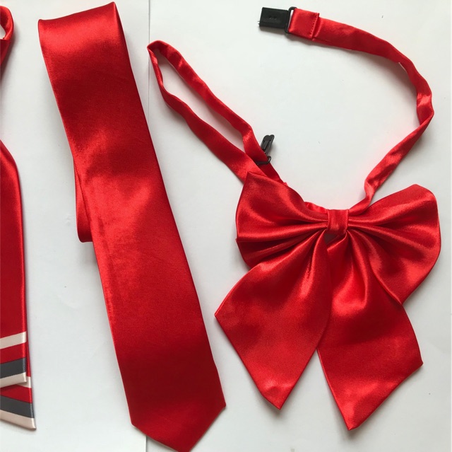 Cà vạt bản nhỏ nam và Nơ nữ ( set có sẵn, nhiều màu lựa chọn )