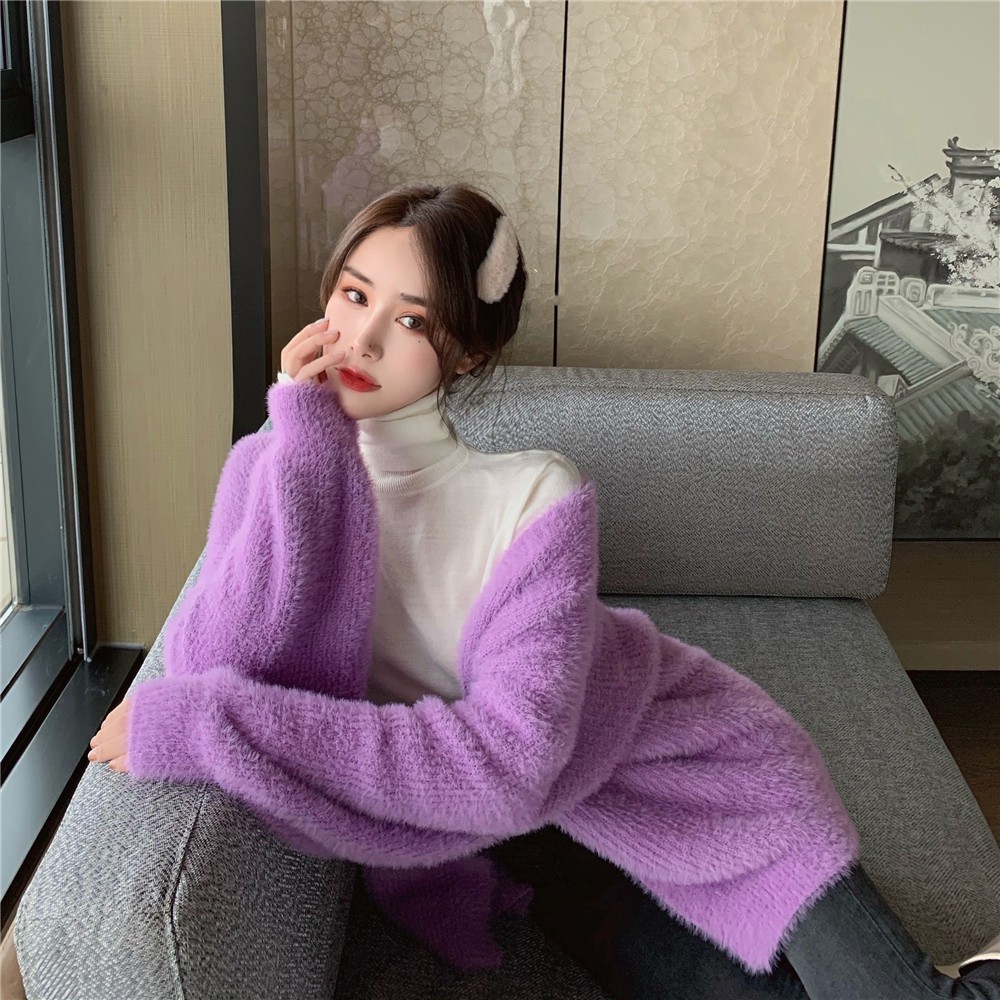 [Hàng order][Có ảnh thật] Áo len cardigan lông thỏ Ulzzang Hàn Quốc A152