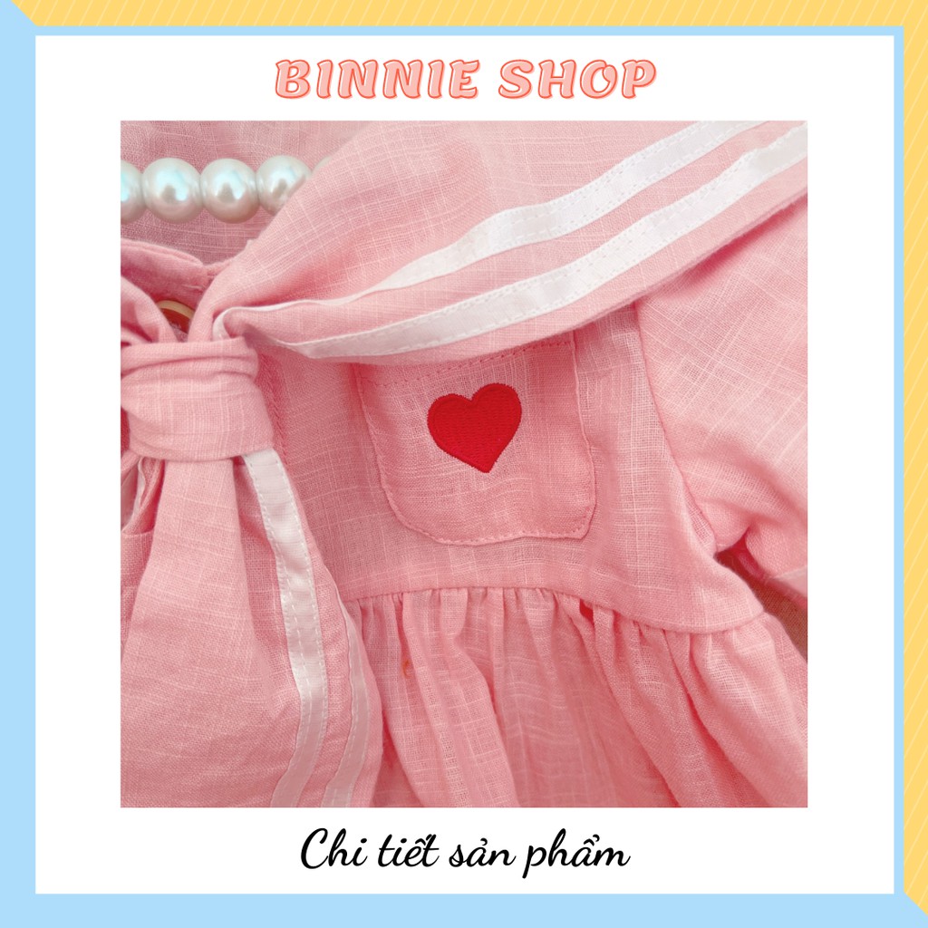 Váy babydoll bé gái Đầm thủy thủ đáng yêu cho bé từ 9 đến 20kg BINNIE SHOP