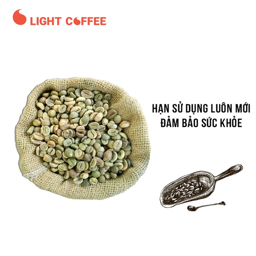 Cà phê nhân Robusta loại 1 - Light Coffee - 1kg - Cà phê nguyên chất hảo hạng