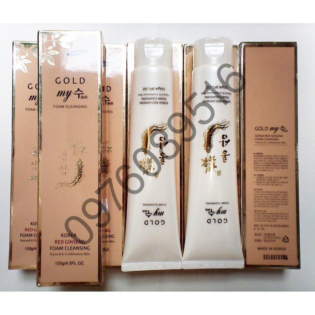 Sữa Rửa Mặt Sâm Vàng My Gold Hàn Quốc, Tuýp 120ml