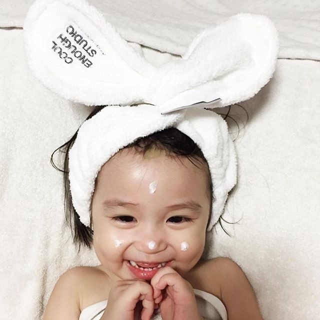 Băng đô rửa mặt tai thỏ cuốn chéo mã HA387