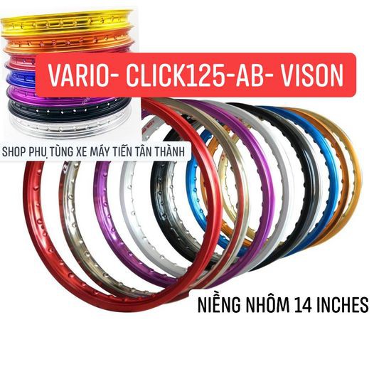 Vành Niềng nhôm xe máy 14inches 17inches 1.4 1.6