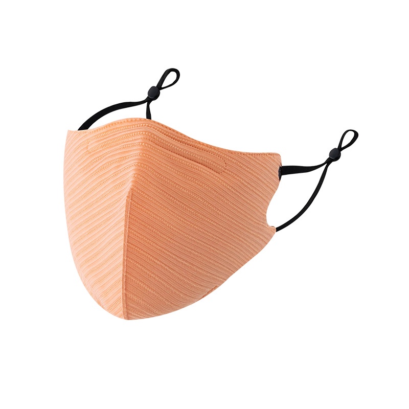 Ultra-Thin Ice Silk breathable Barbie striped adult women's cloth mask sun-proof dust-proof anti-haze ultraviolet disposable washable adjustable cotton mask