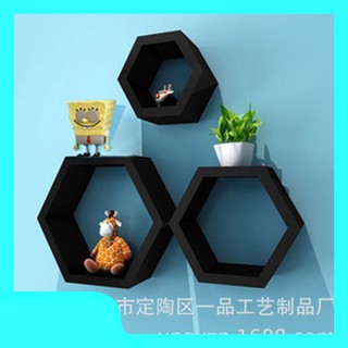 Kệ lục giác (Bộ 3 ô lục giác như hình) đen
