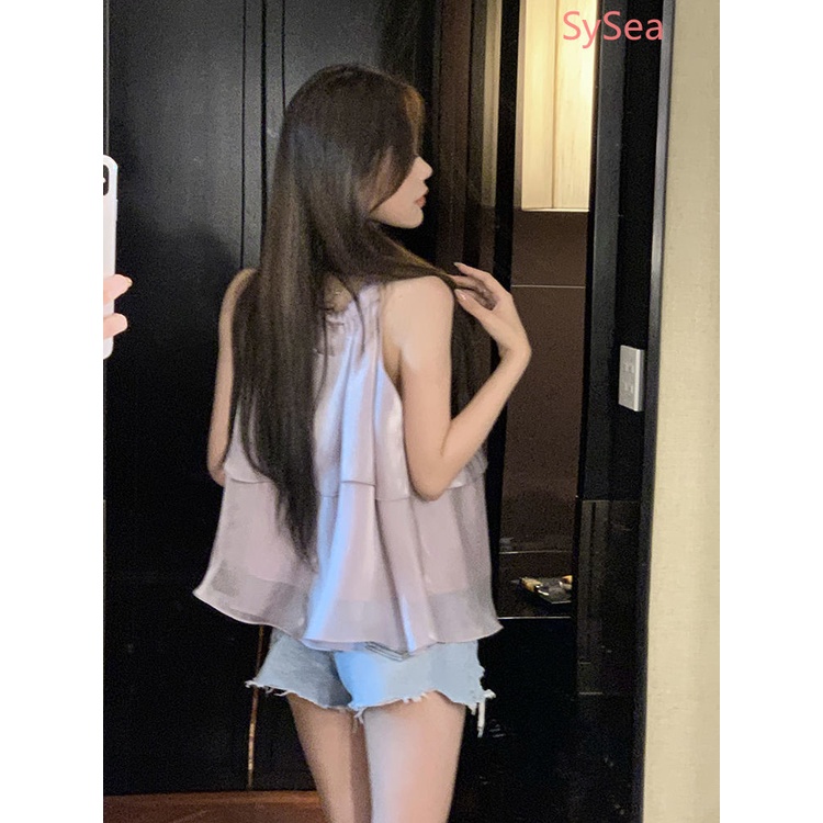 Áo Hai Dây Màu Sắc Đơn Giản Quyến Rũ Cho Nữ