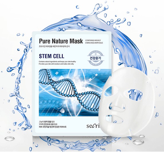 Mặt Nạ Pure Nature Mask Stem Cell SECRISS phục hồi da sau lăn kim, da nhạy cảm - ANSKIN - HÀN QUỐC - DERMAROLLERSTORE