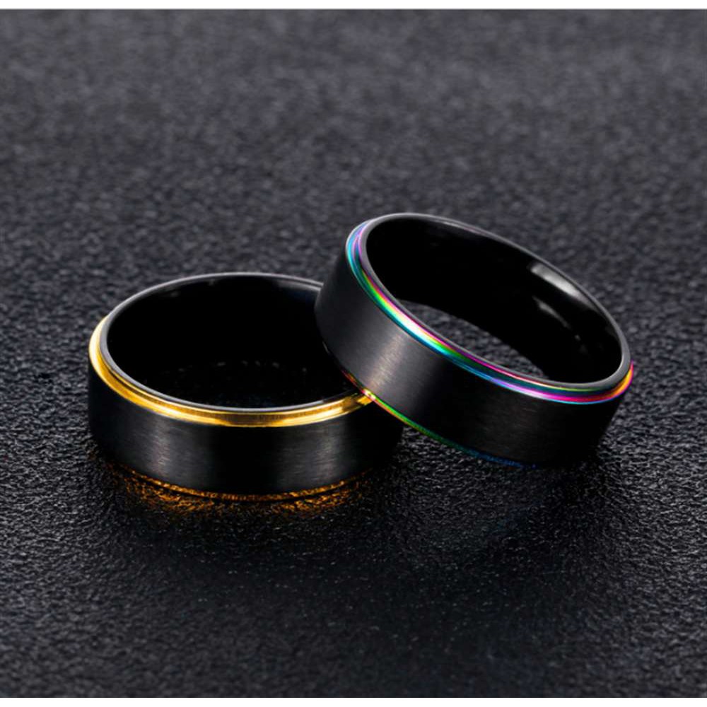 Nhẫn Thép Titan Nhiều Màu Sắc Cho Nam Và Nữ so112