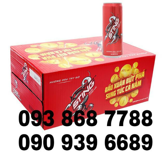 [TK MỚI GIẢM 25K NHẬP GTNOV183684] Thùng Sting lon thùng 24 lon × 330ml