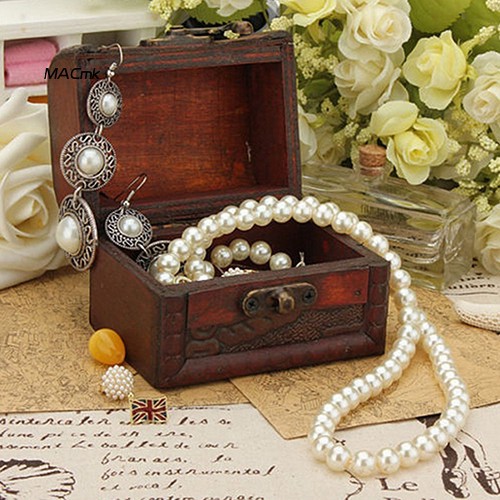 Hộp bằng gỗ kiểu cổ điển để đựng trang sức tiện dụng và bền