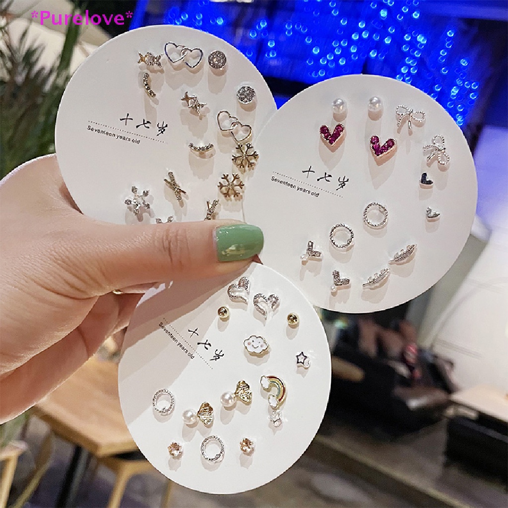 Set 7 Đôi Bông Tai Nhiều Kiểu Dáng Thời Trang Hàn Quốc Cho Nữ Mới
