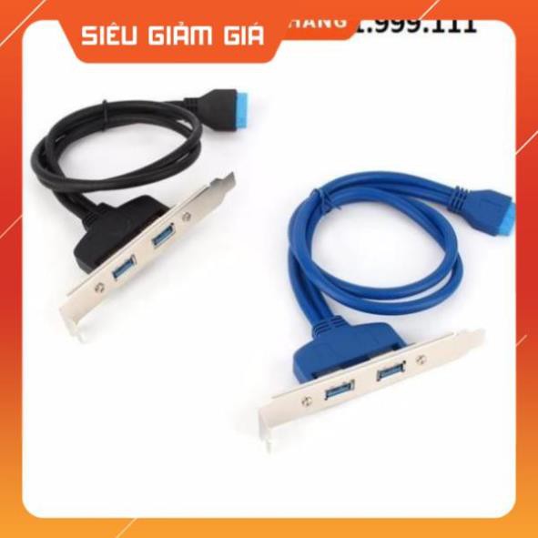 Cáp USB 3.0 ra 2 cổng dài 50cm 20 Pin cắm trong main