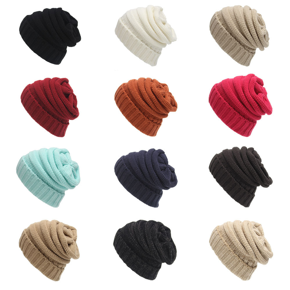 Womens Beanie Hats Slouch Style Knitted Winter Hats Winter Beanie Ski Hat Workwear