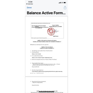 (Serum) Tinh chất cấp nước/làm sáng da Balance Active Formula
