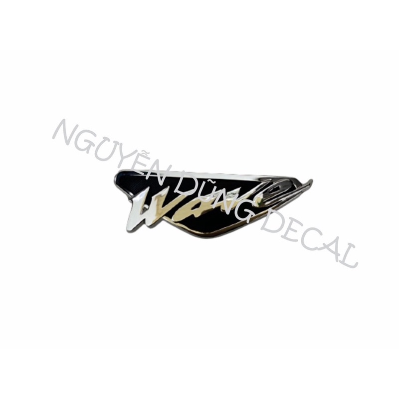 Chữ Wave bằng nhựa mạ crom dán mặt nạ xe Wave_Nguyễn Dũng Decal