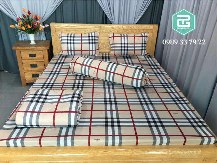 Bộ Drap [ 4 món ] Thun Lạnh Hàn Quốc 1m2 và 1m4  ( 1 ga bọc + 2 vỏ gối nằm + 1 vỏ gối ôm )