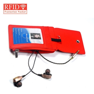 Dây Đeo Thẻ Chất Liệu Da Có Khoá Kéo