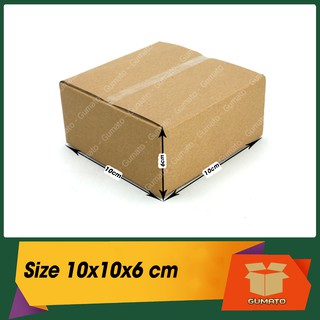 Size 10x10x6 cm, hộp giấy thùng carton gói hàng tại Gumato (Mã số P12)