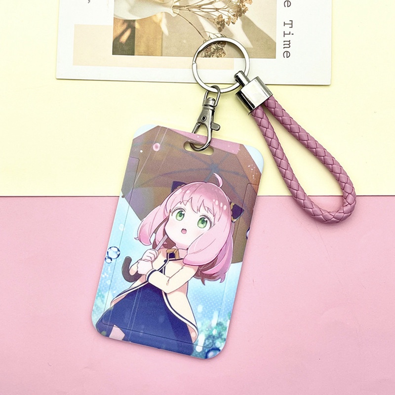 Ví Đựng Thẻ Tín Dụng / Thẻ Tín Dụng Bằng Da Pu Bện Họa Tiết Hoạt Hình Anime Dành Cho Học Sinh LXSM Spy X