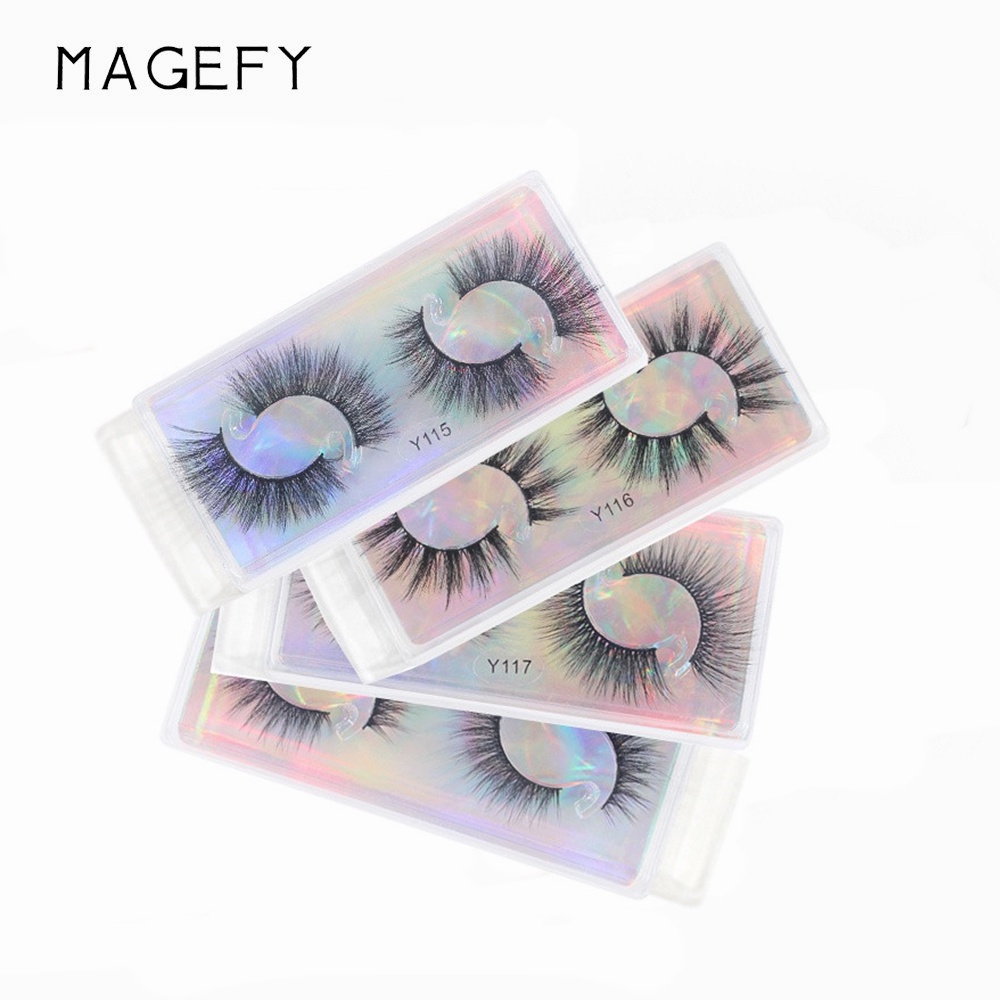 [Hàng mới về] Set 2 Cặp Lông Mi Giả 3d Magefy Trang Điểm Tự Nhiên
