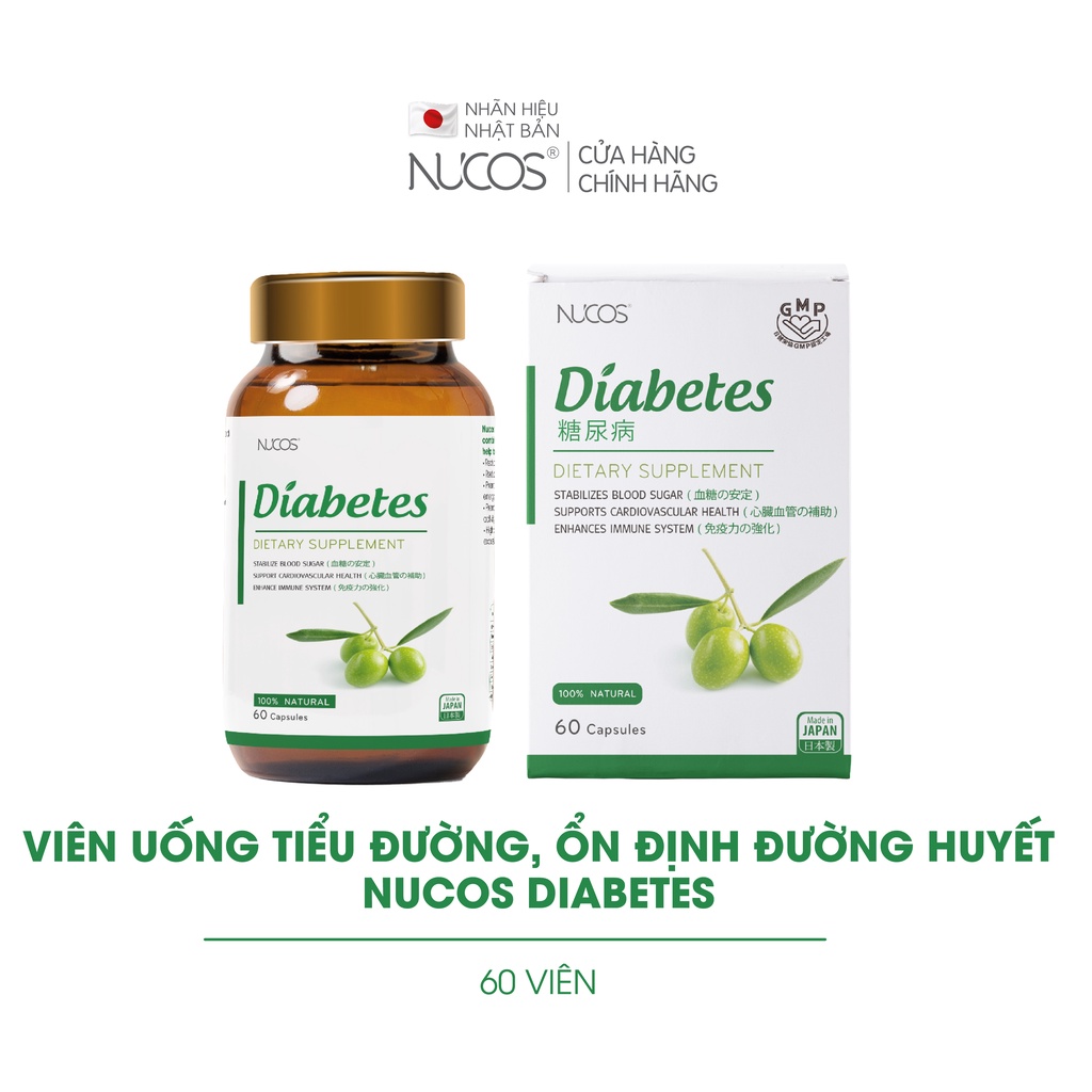 Viên uống hỗ trợ tiểu đưòng cân bằng đường huyết Nucos Diabetes 60 viên