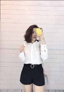 Áo sơ mi cổ nut