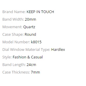 Đồng Hồ Nam Lịch Lãm KEEP IN TOUCH 8015 – ĐEN | BigBuy360 - bigbuy360.vn