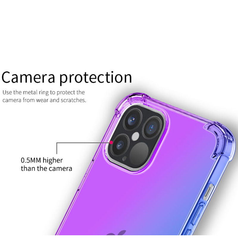 Ốp điện thoại tpu màu gradient chống trầy xước cho Iphone 12 11 Pro Max 12 Mini 7 8 Plus SE 2020 | BigBuy360 - bigbuy360.vn