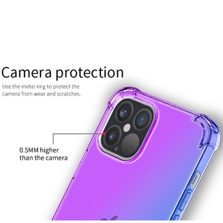 Ốp Điện Thoại Màu Gradient Chống Vỡ Cho Iphone 12 11 Pro Max 12Mini 7 8 Plus SE 2020