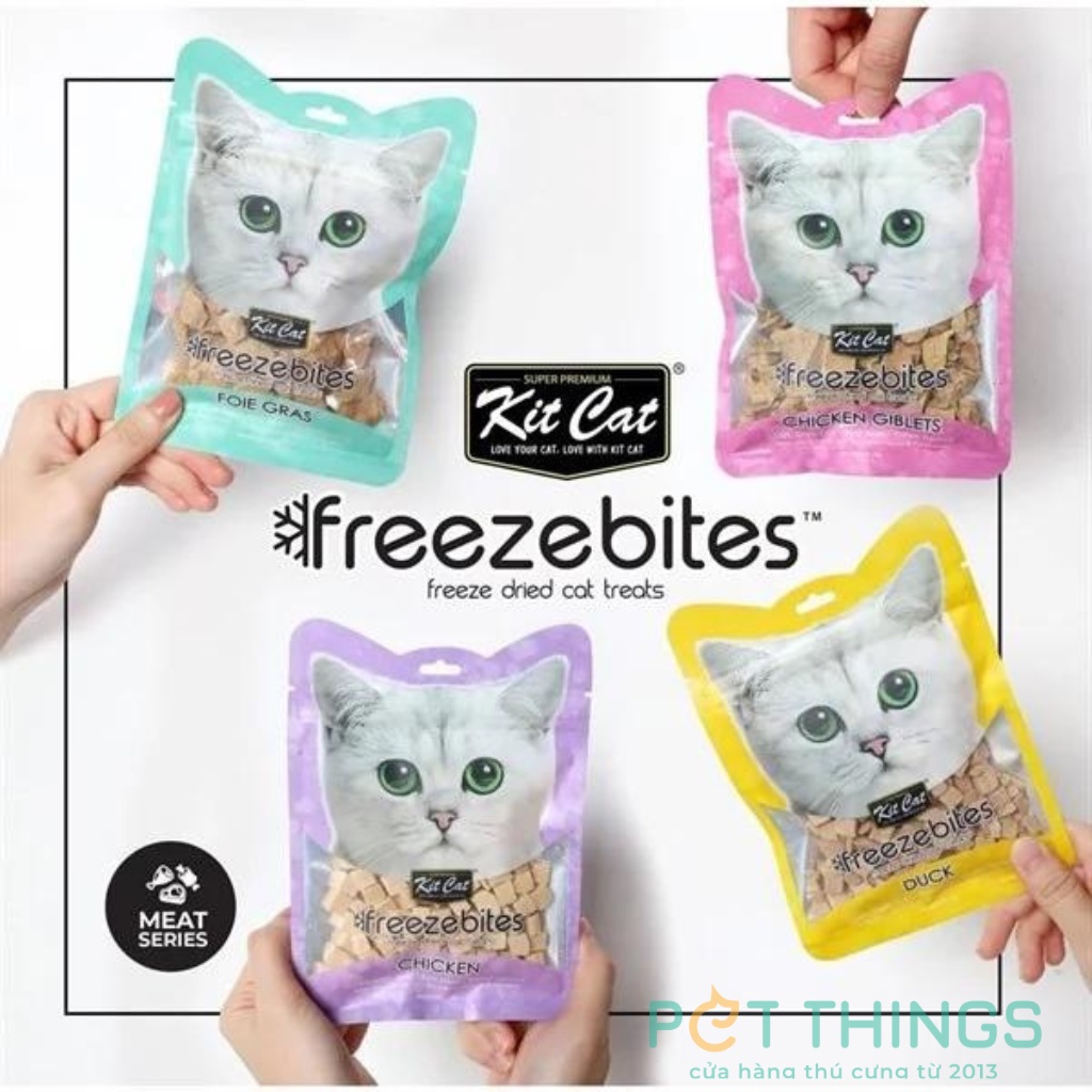 Thịt sấy cho mèo Kit Cat FreezeBites 15g ăn vặt thưởng