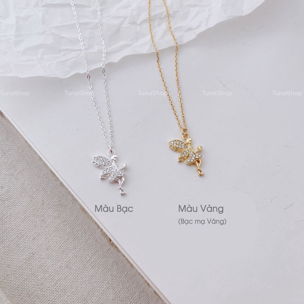 Dây chuyền Bạc S999 thiên thần /Vòng cổ Bạc_ 𝐂𝐚𝐦 𝐤𝐞̂́𝐭 𝐜𝐡𝐮𝐚̂̉𝐧 𝐁𝐚̣𝐜 _TUNA SILVER