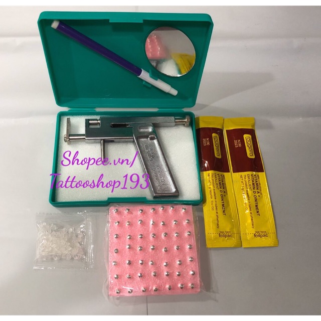 Bộ dụng cụ bấm lỗ tai( hàng có sẵn)