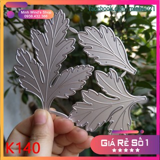 K140 - Khuôn Thép, Khuôn Kim Loại Cắt Lá Cúc Tana 3 Size Dùng Kèm Máy Cắt Khuôn Thép