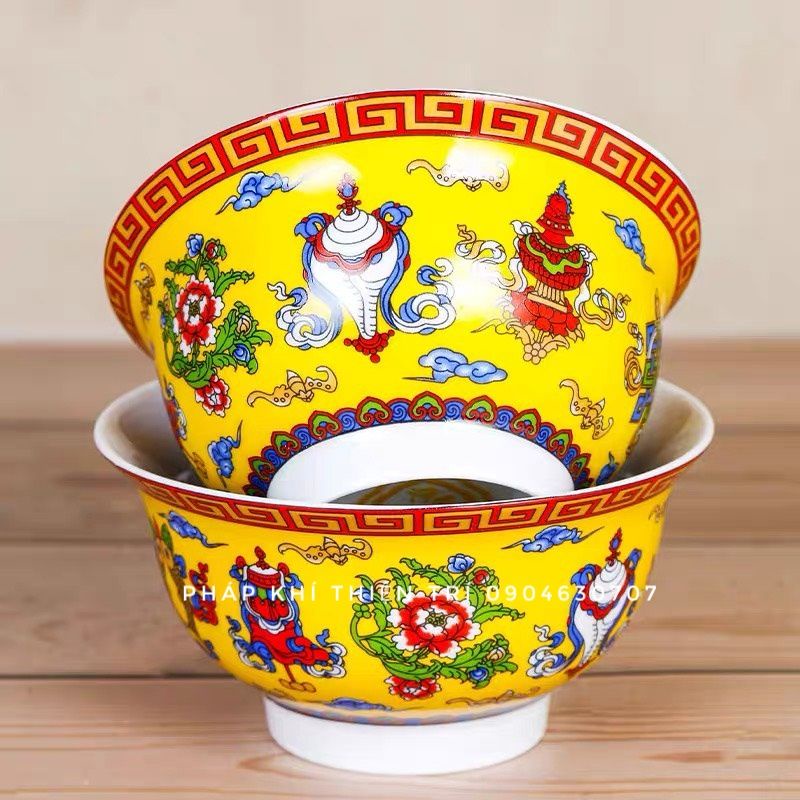 Các bộ chân nến - chén nước cúng dường ,bát cát tường ,loại đẹp  ,có 8 mẫu, nhiều họa tiết, đồ thờ cúng Mật tông .