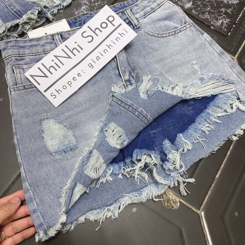 Chân váy bò rách siêu đẹp QS3019- NhiNhi shop | BigBuy360 - bigbuy360.vn