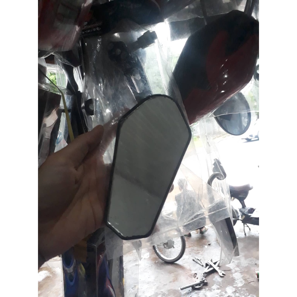 Gương chiếu hậu xe máy thời trang mẫu Xéo, kính chiếu hậu Xéo
