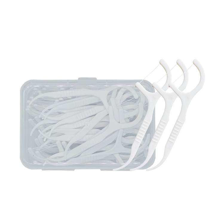 Tăm chỉ nha khoa cao cấp hộp 50 cây loại dai mịn không xoay