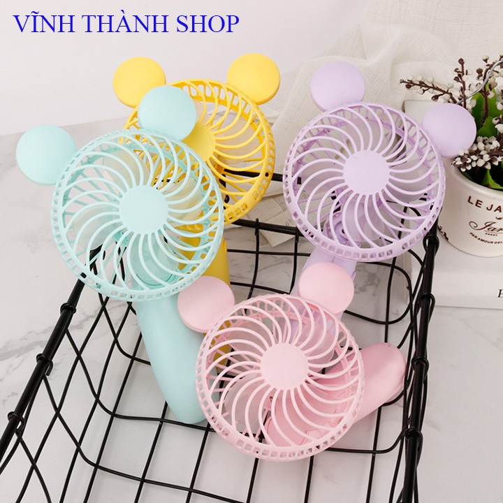 [ Hot ] Quạt cầm tay mini tích điện có kèm cáp sạc siêu mát - có kèm ảnh thật