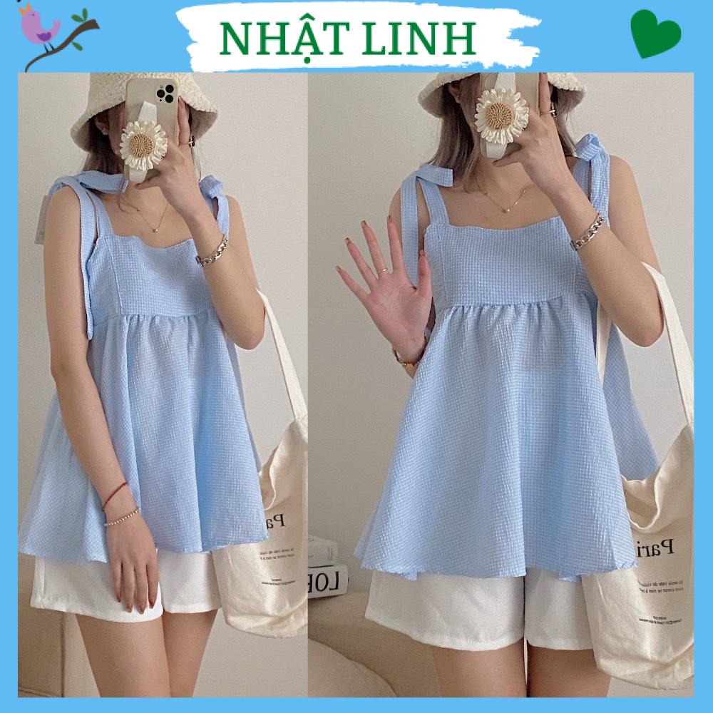 Bộ đồ nữ mặc ở nhà mùa hè, bộ đồ babydoll nữ mặc đi chơi dạo phố hàng cao cấp siêu xinh - B405