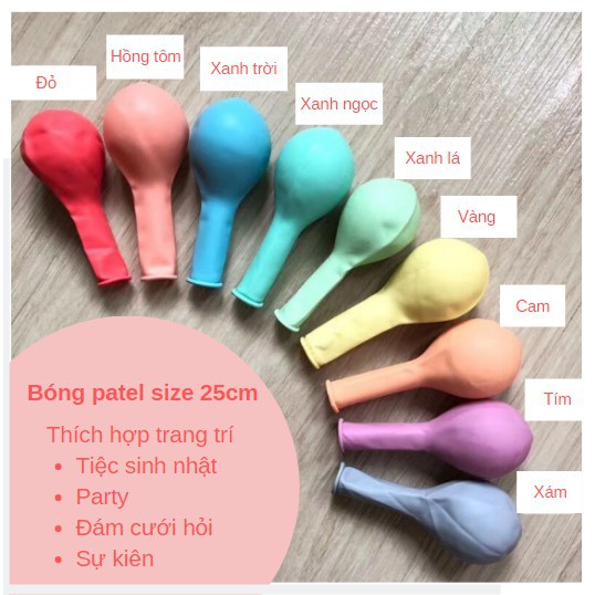 Set 50 quả bóng cao su màu Pastel