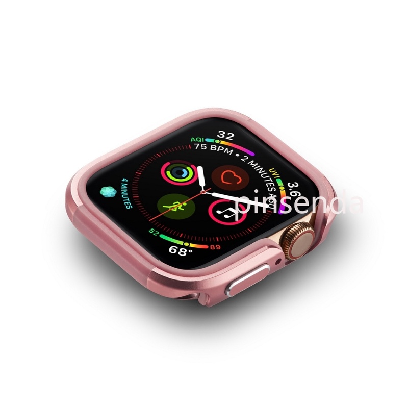 Ốp Bảo Vệ Đồng Hồ 2 Trong 1 Bằng Hợp Kim Nhôm + TPU Mềm Cho Watch Series 7/6/SE/5/4/3/2 38mm 42mm 40mm 44mm