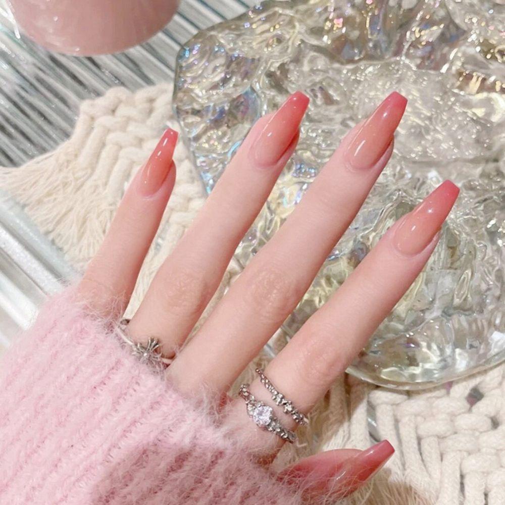 Hộp 24 Móng Tay Giả Che Phủ Toàn Diện Trang Trí Móng Tay Múa Ba Lê