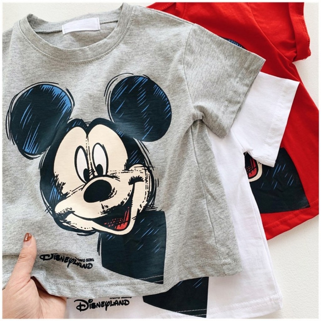 Áo Thun Mickey Cho Bé 💖FREE SHIP💖 Áo Phông Cộc Tay Cotton Cực Chất Cho Bé Trai Bé Gái Mặc Tết 2021 .