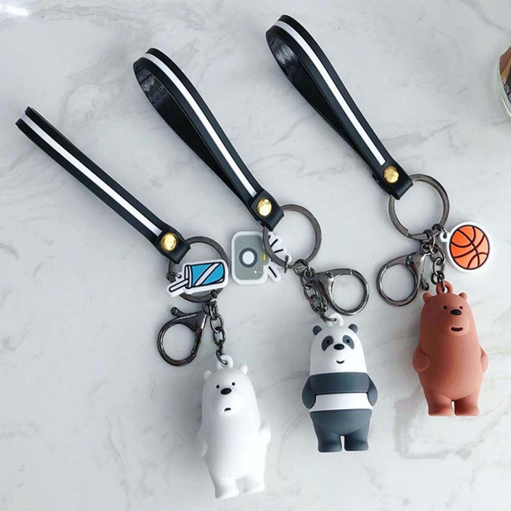 Móc Chìa Khóa Hình Gấu Bông Dễ Thương Nhiều Màu