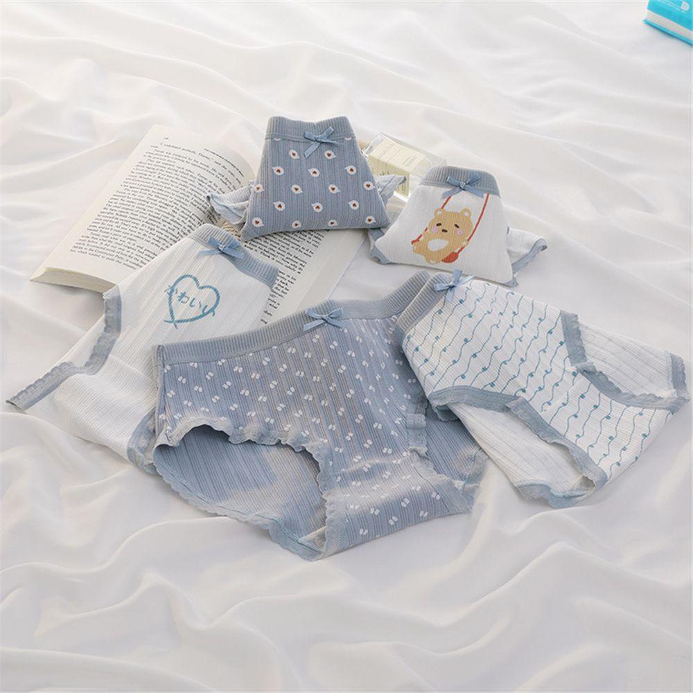 Quần Lót Cotton Lưng Vừa Họa Tiết Hoa Thời Trang Cho Nữ