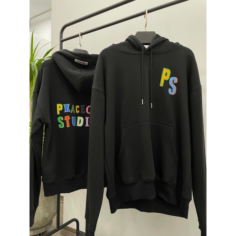 Áo hoodie PS in logo nỉ 2 mũ TTA877
