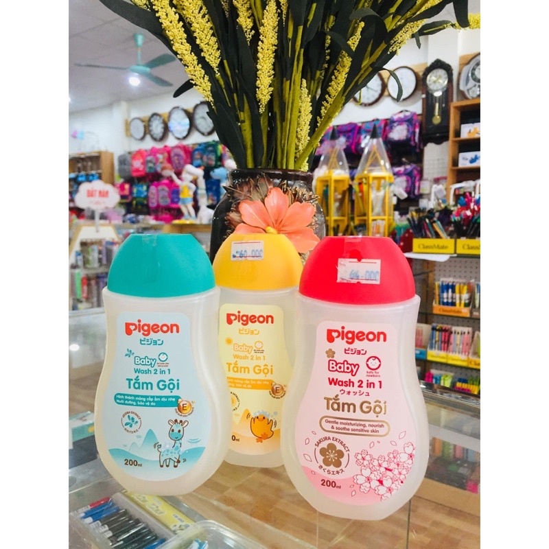 Sữa tắm gội dịu nhẹ Pigeon 200ml / 700ml 2in1 Sumishop2019
