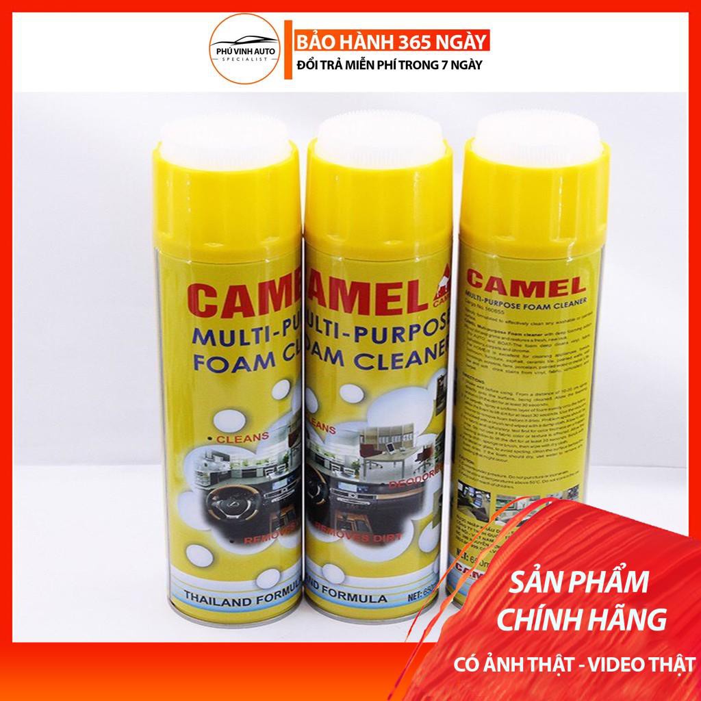 [Mã LIFEAU5SALE giảm 20k đơn 50k] Chai vệ sinh nội thất ô tô đa năng Dạng Bọt Camel - X001